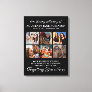 In Loving Memory Photo Memorial Canvas Print