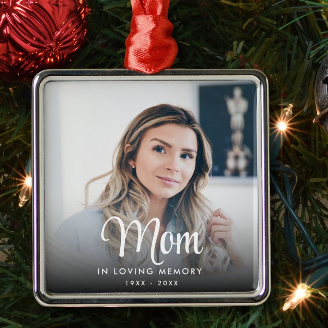 In Loving Memory Photo Memorial Christmas  Metal Ornament (Creator Uploaded)