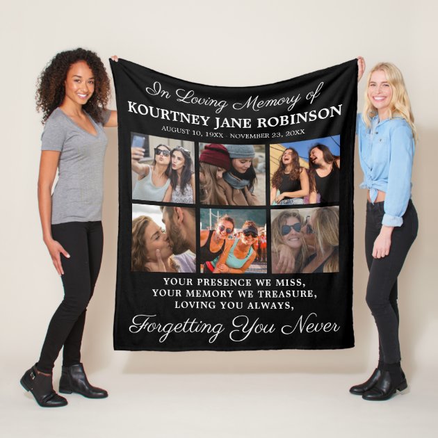 in loving memory picture blanket