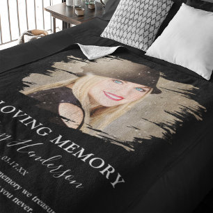 In Loving Memory   Photo Memorial Fleece Blanket