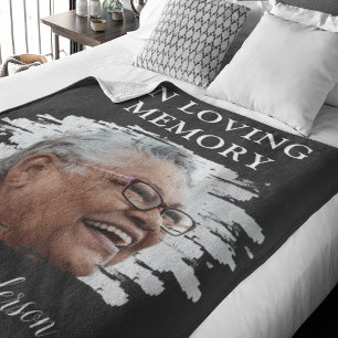In Loving Memory   Photo Memorial Fleece Blanket