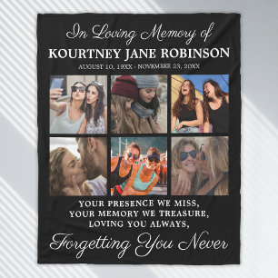 In Loving Memory Photo Memorial Fleece Blanket