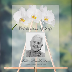 In Loving Memory Photo Memorial Funeral Acrylic Sign