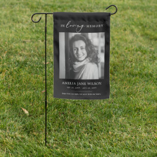 In Loving Memory Photo Memorial Funeral Cemetery Garden Flag
