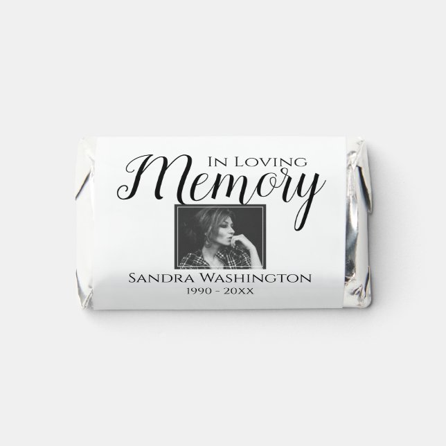 In Loving Memory | Photo Memorial Funeral Favors (Front)