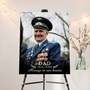 In Loving Memory Photo Memorial Funeral Foam Board