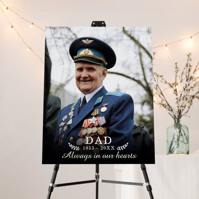 In Loving Memory | Photo Memorial Funeral  Foam Board (In Situ (Stand))