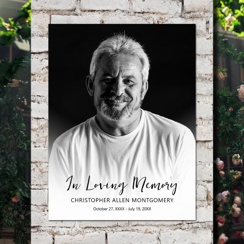 In Loving Memory Photo Memorial Funeral Poster