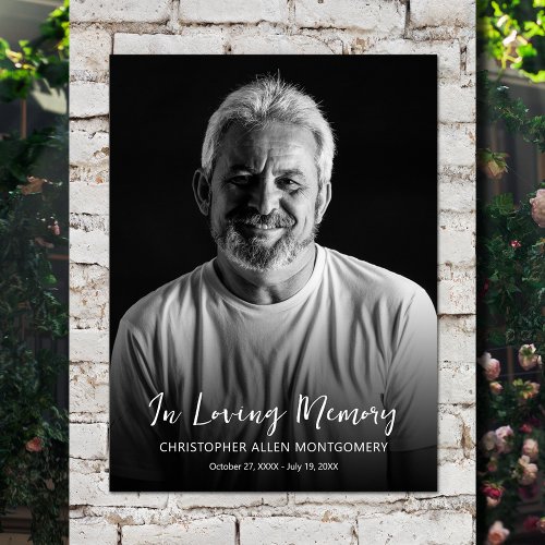 In Loving Memory Photo Memorial Funeral Poster