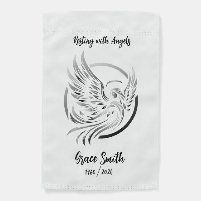 In Loving Memory Photo Memorial Garden Flag (Front)