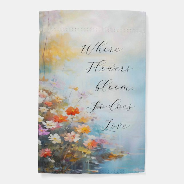In Loving Memory Photo Memorial Garden Flag (Front)