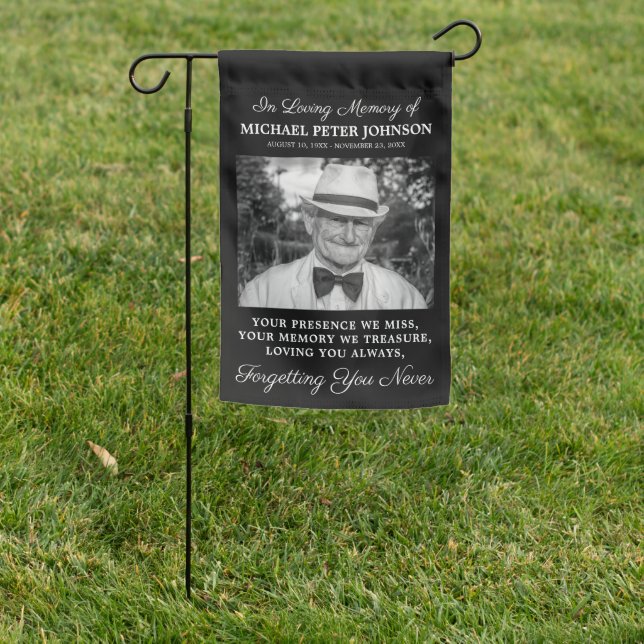 In Loving Memory Photo Memorial Garden Flag (In SItu)