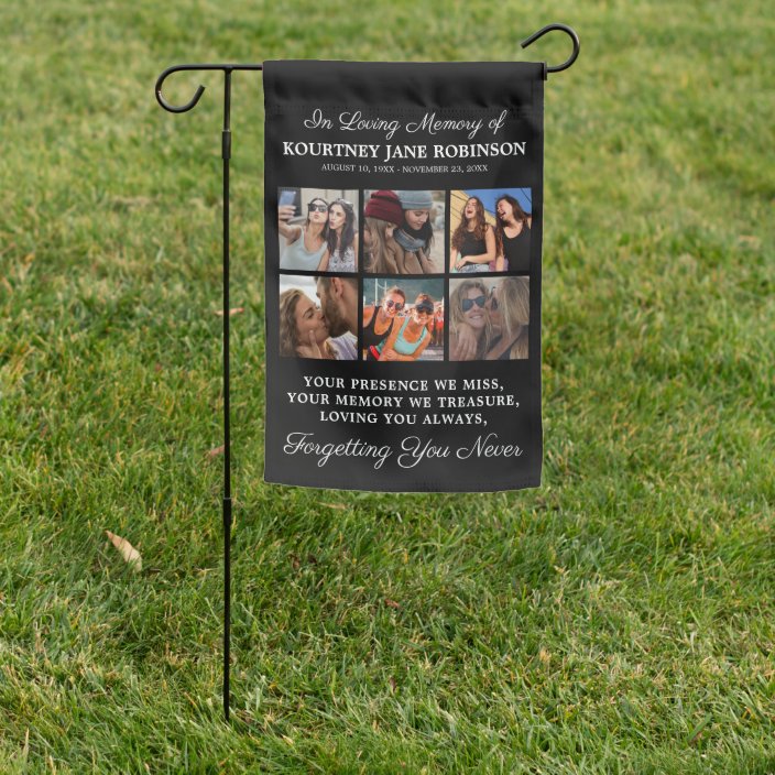 In Loving Memory Photo Memorial Garden Flag | Zazzle.com