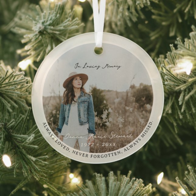 In Loving Memory | Photo Memorial Glass Ornament (Insitu)