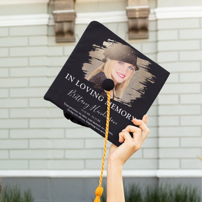 In Loving Memory | Photo Memorial Graduation Cap Topper (Creator Uploaded)