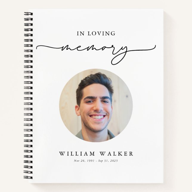 In Loving Memory Photo Memorial Guest Book (Front)