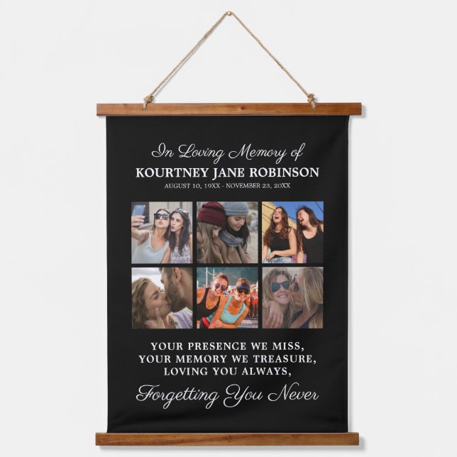 In Loving Memory Photo Memorial Hanging Tapestry (Front)