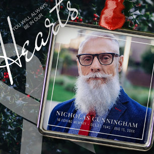 In Loving Memory Photo Memorial Keepsake Metal Ornament