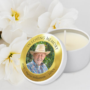 In Loving Memory Photo Memorial Keepsake Mini Candle Favors