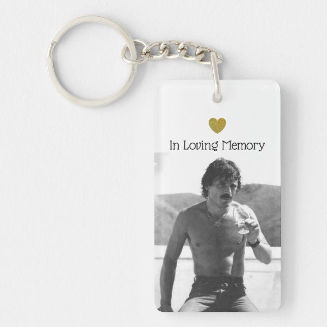 In Loving Memory Photo Memorial  Keychain (Front)