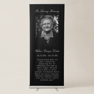 In Loving Memory Photo Memorial Passage Retractable Banner