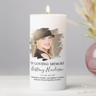 In Loving Memory Photo Memorial Pillar Candle