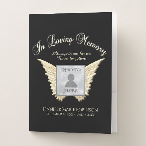 In Loving Memory Photo Memorial  Pocket Folder