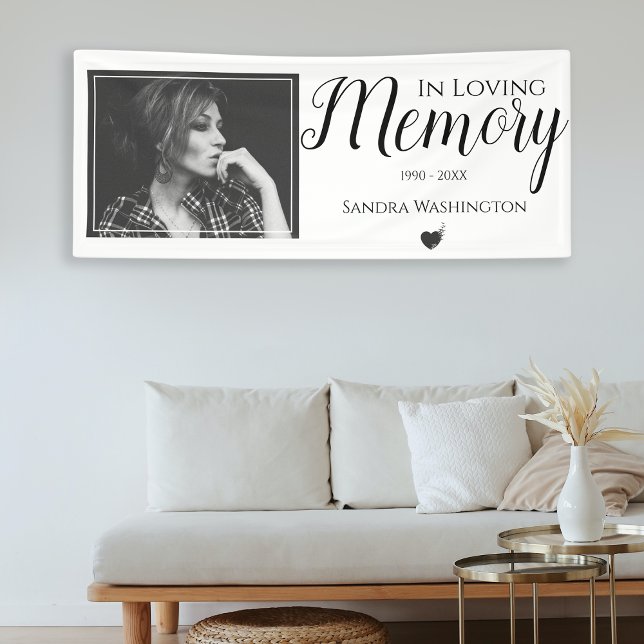 In Loving Memory | Photo Memorial Service Banner (Creator Uploaded)