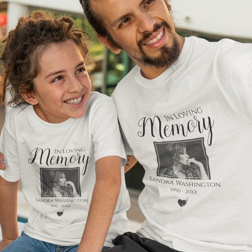 In Loving Memory  Photo Memorial Service T_Shirt