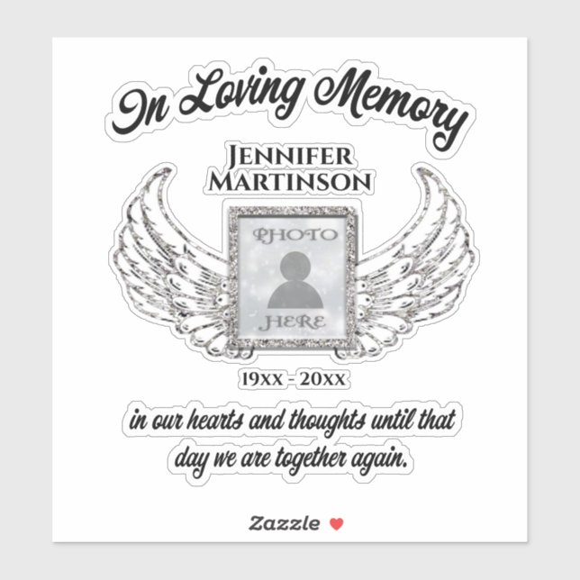 In Loving Memory Photo Memorial Sticker (Sheet)