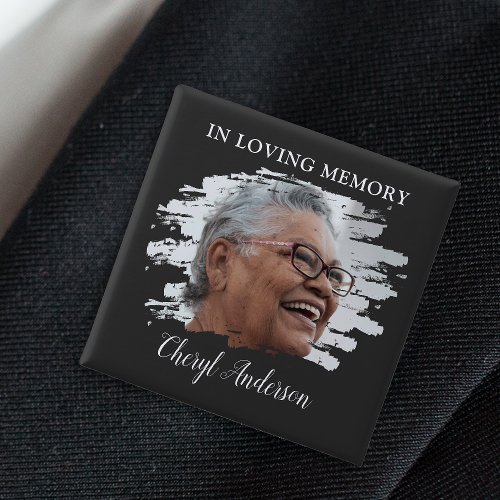 In Loving Memory  Photo Memorial T_Shirt Button