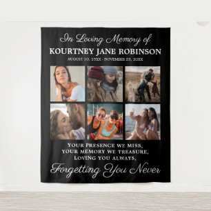 In Loving Memory Photo Memorial Tapestry