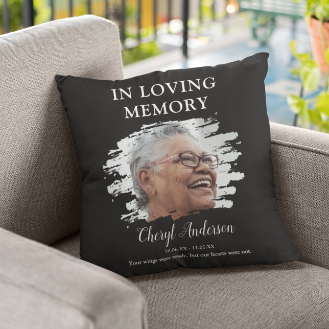 In Loving Memory | Photo Memorial Throw Pillow (Creator Uploaded)