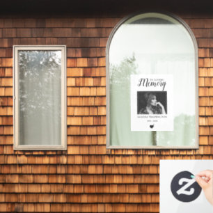 In Loving Memory Photo Memorial Window Cling