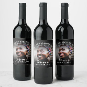 In Loving Memory   Photo   Memorial  Wine Label