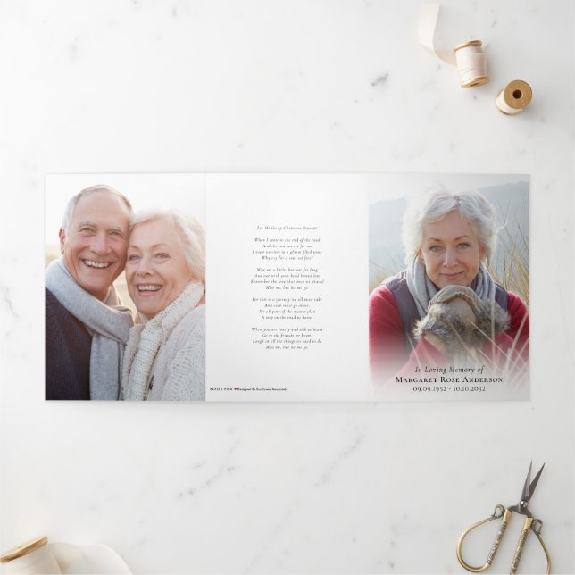 In Loving Memory Photo Memories Memorial Card (Outside)