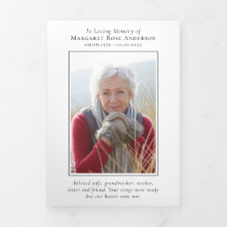 In Loving Memory Photo Memories Memorial Card | Zazzle image.