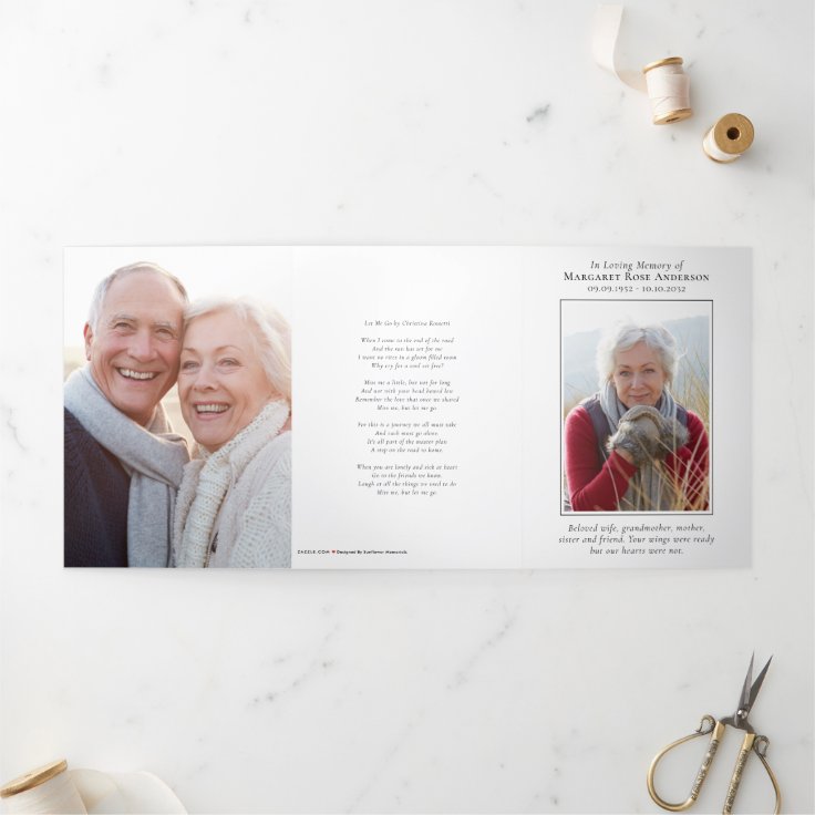 In Loving Memory Photo Memories Memorial Card | Zazzle