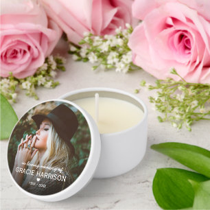 In Loving Memory Photo  Mini Candle Favors
