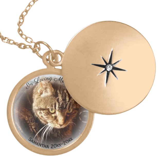Cat discount memory necklace