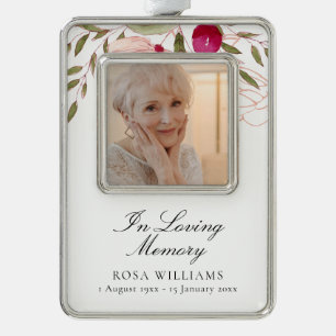 In Loving Memory Photo Ornament Funeral Favor