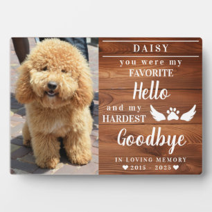 In Loving Memory Photo Paw Prints Pet Memorial Plaque