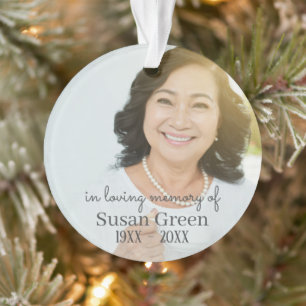 In Loving Memory Photo   Personalized Christmas  Ornament