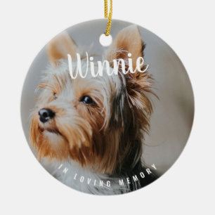 In Loving Memory Photo Pet Keepsake Memory Ceramic Ornament