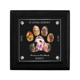 In Loving Memory Photo Pet Memorial - Black Silver Gift Box
