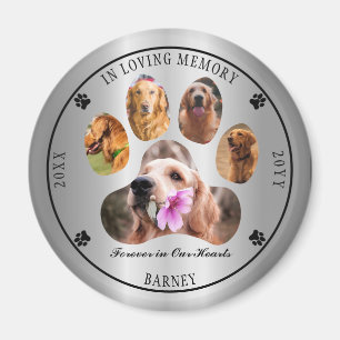 In Loving Memory Photo Pet Memorial - Silver Magnet