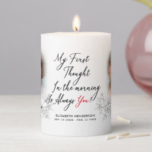 In Loving Memory Photo Pillar Candle