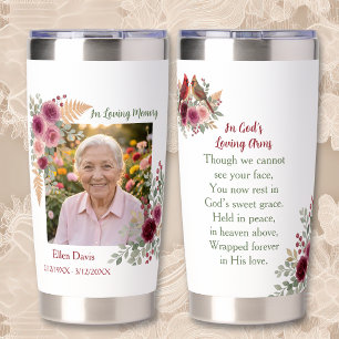 In Loving Memory Photo & Poem Cardinal Insulated Tumbler