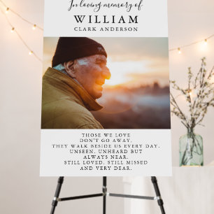 In Loving Memory Photo Poem Funeral Foam Board