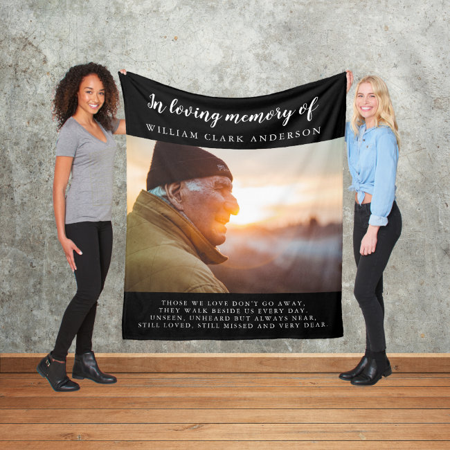 In Loving Memory Photo Poem Tribute Blanket